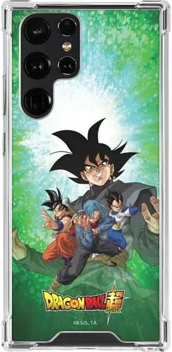 Vista 5 de Skinit Funda transparente compatible con Galaxy S23 Ultra, diseño oficial de Dragon Ball Super Goku