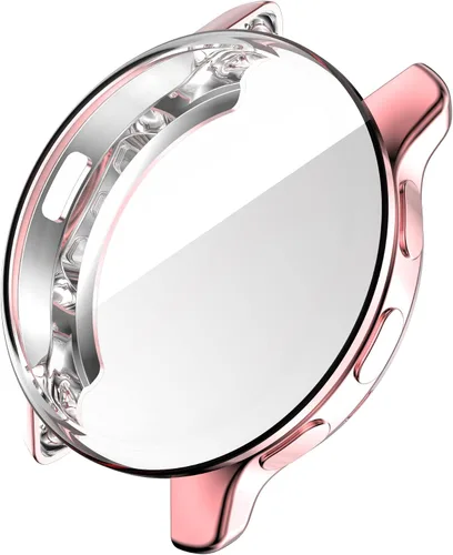 Vista 6 de Funda compatible con Garmin Venu 2 Plus Watch Protector de pantalla, funda protectora completa, accesorios de parachoques de TPU suave (rosa)