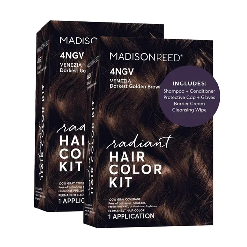 Vista 41 de Madison Reed - Kit de tinte radiante para el cabello, tinte permanente para el cabello, 100 % cobertura de canas, sin amoníaco, negro Parma 2.5NNN
