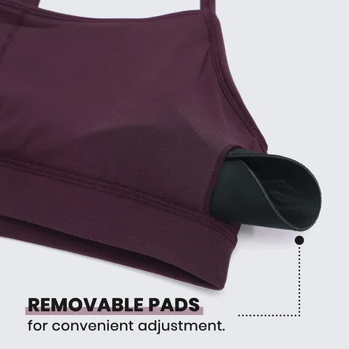 Vista 4 de CRZ YOGA Butterluxe - Brasier deportivo con espalda en Y para mujer, con espalda cruzada, de bajo impacto, tirantes delgados, para entrenamiento