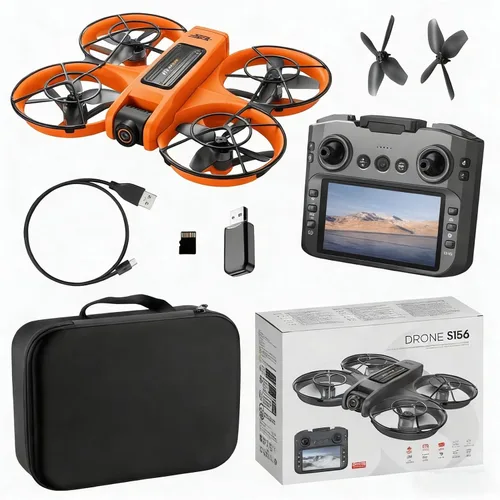 Vista 12 de ikaufen YL3 Mini Drone con doble cámara, flujo óptico flotante, zoom 50X, rollo de acrobacias de 360°, cuadricóptero RC para niños y principiantes