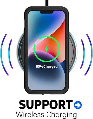 Vista 9 de BEASTEK Funda impermeable para iPhone 14, a prueba de golpes, a prueba de polvo IP68 bajo el agua, serie NRE con protector de pantalla integrado