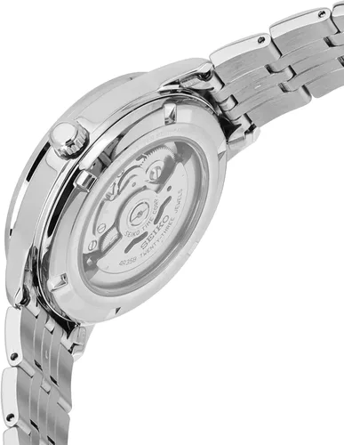 Vista 3 de Seiko Reloj analógico automático para hombre con correa de acero inoxidable SRPH87K1, azul, Azul, Reloj automático, mecánico
