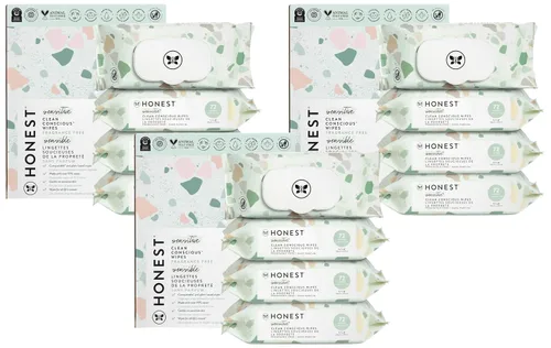 Vista 14 de The Honest Company - Toallitas limpiadoras para bebé con 99% de agua, respetuosas con el medioambiente, a base de plantas, hipoalergénicas