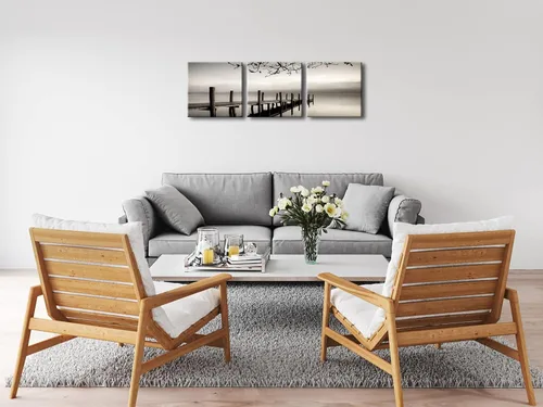 Vista 3 de Ilustraciones de arte moderno para pared de Wieco Art, lienzo decorativo para pared horizontal y enmarcado, obra de arte para el hogar y la oficina