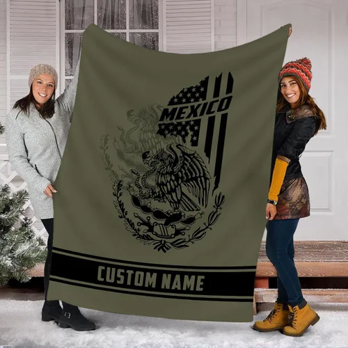 Vista 18 de Manta de México personalizada con nombre para hombres y mujeres, manta personalizada con bandera de México, manta de bandera mexicana, regalo