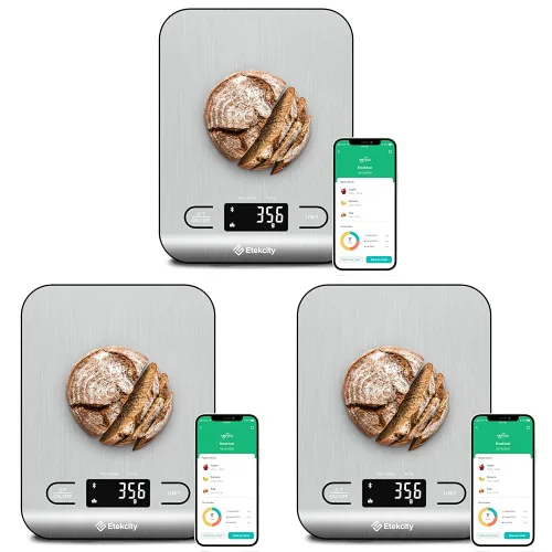 Vista 8 de Etekcity Báscula de cocina de alimentos, gramos digitales y onzas para pérdida de peso, hornear, cocinar, Keto y preparación de comidas, pantalla