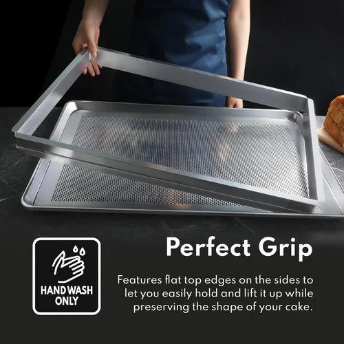 Vista 7 de New Star Foodservice Extensor de bandeja para bollo de aluminio, 9 x 13 pulgadas (tamaño de un cuarto)
