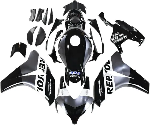 Vista 24 de Carenado negro brillante apto para Honda 2008 2009 2010 2011 CBR1000RR CBR 1000RR nueva inyección ABS plásticos carrocería kit cuerpo trabajo 08 09