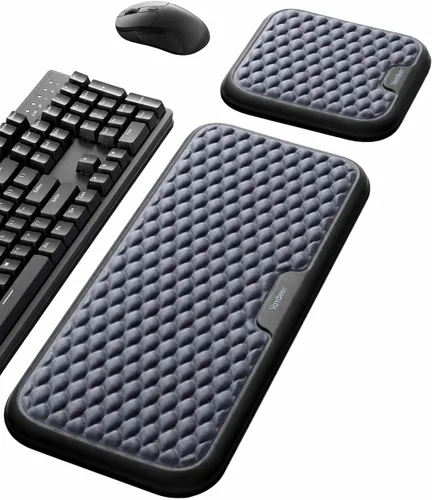 Vista 18 de Vaydeer Reposamuñecas para teclado y mouse, juego de almohadillas ergonómicas de soporte de muñeca para computadora, cojín de brazo de espuma