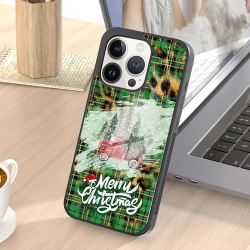 Vista 7 de Fundas de teléfono navideñas para niños, cubierta de silicona personalizada para iPhone 11, 12, 13, 14, 15, 16, 17 Pro Max Plus Mini X 7 8 SE