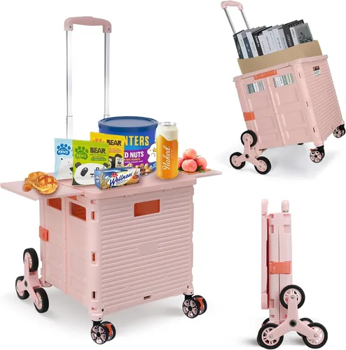 Vista 8 de Ruedas de Repuesto para Subir Escaleras para Carrito de Compras y Lavandería, Ruedas para Subir Escaleras de Carrito de Compras Triangular Trolley