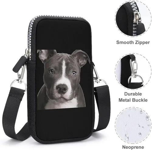 Vista 4 de American Pit Bull - Bolso cruzado para teléfono celular, con correa ajustable
