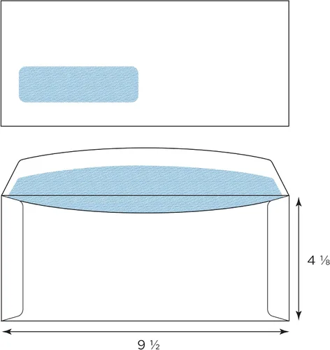 Vista 2 de Blake Purely Everyday - Sobres para ventana de negocios con tinte de seguridad color blanco #10 (3602-76), paquete de 1000-4 1/8 pulgadas x 9 1/2