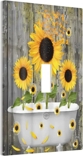 Vista 106 de Placa de pared de 1 cuadrilla, diseño de playa, océano, amanecer, mar, atardecer, cubierta de interruptor de luz en blanco, decorativo, sin