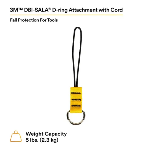 Vista 2 de 3M - DR-CORD-10PK DBI-SALA Protección contra caídas para herramientas, 1500009, cable de anillo en D con lazo, cinchas a herramientas que pesan