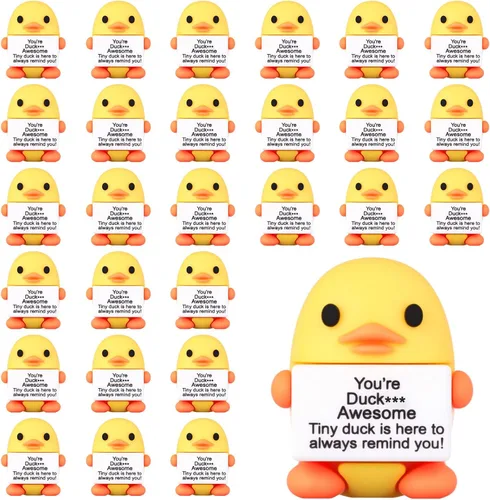 Vista 57 de Gejoy 25 piezas de mini figuras de pato, coloridos regalos motivacionales positivos, decoraciones inspiradoras de animales para graduación