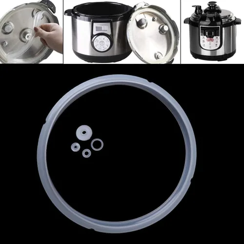 Vista 6 de Junta universal de silicona para ollas a presión eléctricas de 3-4L/10QT – Anillo de sellado de tapa resistente a altas temperaturas