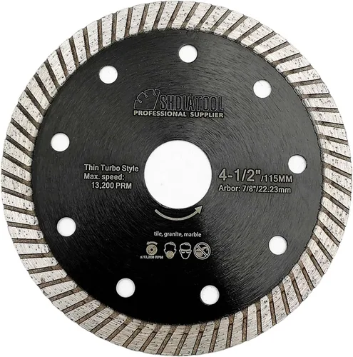 Vista 18 de SHDIATOOL Disco fino estupendo del corte de la cuchilla de Turbo del diamante de 4 pulgadas para el diámetro 344.5 ft m del granito de la teja