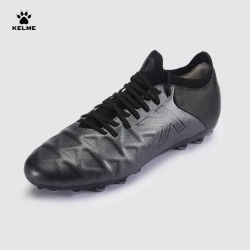 Vista 5 de KELME Zapatos de fútbol para hombre, zapatos MG de piel de becerro para exteriores, césped artificial, antideslizante, amortiguación, competición