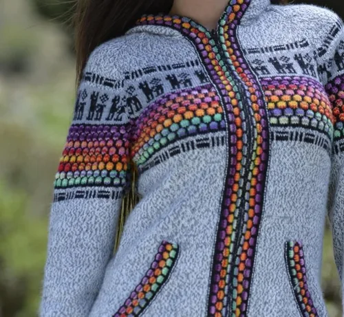 Vista 6 de Gamboa Cárdigan para mujer, suéteres para mujer, suéter de alpaca, suéter de punto, suéter para mujer, chaqueta para mujer