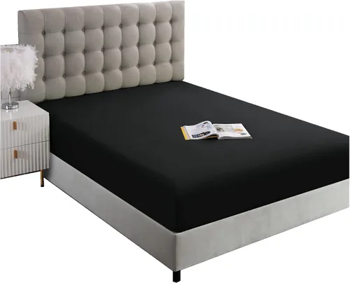 Vista 18 de Sábana ajustable de tamaño completo Ghooss - Sábana con bolsillo profundo de hasta 14 pulgadas - Resistente a las arrugas, la decoloración