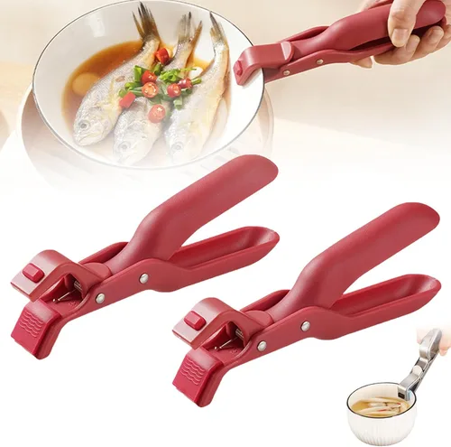 Vista 13 de Clip multiusos antiquemaduras para cocina, clip de silicona antideslizante con aislamiento térmico antiquemaduras, clip multifunción antiquemaduras