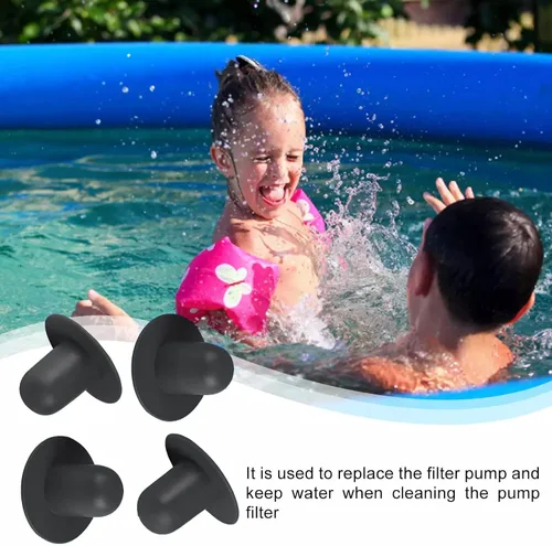 Vista 5 de Paquete de 4 tapones de repuesto para pared de piscina, tapones de tope, tapones de piscina, tapón de orificio para filtro de bomba de piscina