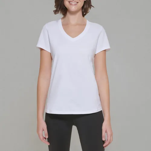 Vista 5 de Calvin Klein Performance Women's Solid V-Neck Short Sleeve T-Shirt