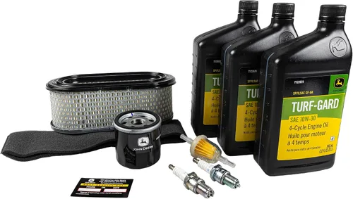 Vista 2 de John Deere Kit de mantenimiento para X520 y X540 con aceite de filtros Kawasaki Engine LG257