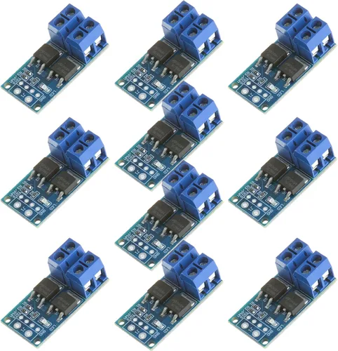 Vista 8 de 5PCS DC 5V-36V 15A (Max 30A) 400W Dual High-Power MOSFET Trigger Switch Drive Module 0-20KHz PWM Ajuste Interruptor Electrónico Tablero de Control