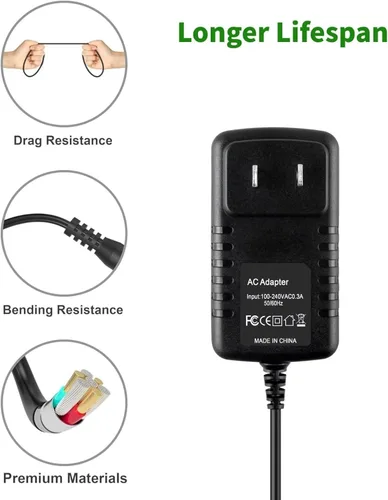 Vista 3 de Cargador adaptador de CA compatible con Casio CTK-2400 CTK-4400 CTK-2090 Cable de alimentación PSU