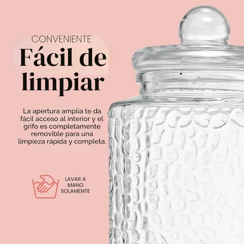 Vista 5 de Style Setter Dispensadores de bebidas de vidrio premium, 1.5 galones, juego Doble con soporte