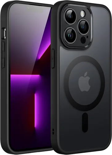 Vista 10 de JETech Funda magnética para iPhone 13 Pro de 6.1 pulgadas, compatible con MagSafe, lente de cámara trasera translúcida mate, protección completa