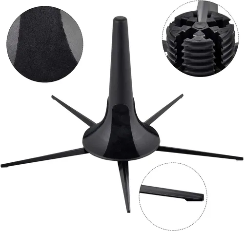 Vista 3 de EASTROCK Soporte portátil de metal para trompeta con 5 patas, plegable, desmontable, soporte para trompeta, patas de metal estables para trompeta