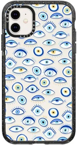Vista 119 de Funda Impact de CASETiFY para iPhone 11 - Tiempo A Solas de Esther Kim - Negro Claro