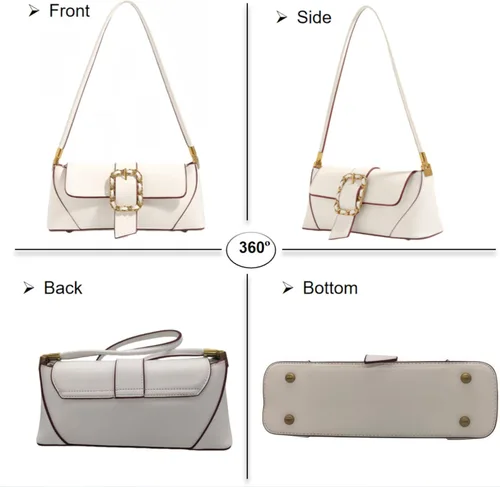 Vista 4 de Bolsos de mano Bolso de hombro para las mujeres lindo pequeño hobo bolsos de noche para mujeres negro en uso diario