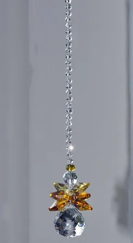 Vista 6 de Joy and Happiness, Archangel Jophiel, Suncatcher, Crystal Guardian Angel, Rear View Mirror Car Charm, Travel Protection, Rainbow Maker, Crystal Ball
