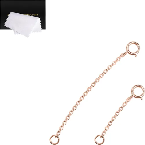 Vista 21 de Extensores de collar para mujer, extensor de pulsera de oro, extensión de joyería de cadena dorada para tobillera para mujer, juego de 2 piezas