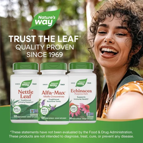 Vista 7 de Nature's Way Premium Herbal Alfa-Max, concentrado de 840 mg por porción, 100 Vcaps