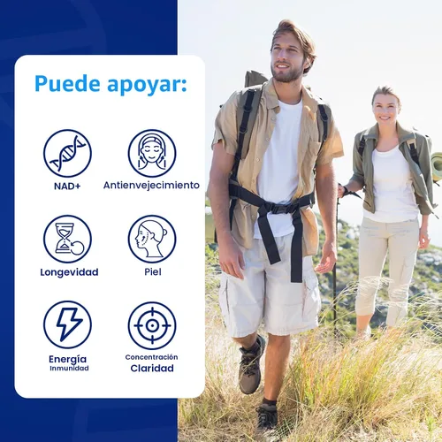 Vista 5 de NMN 1000 mg por porción de máxima fuerza, 99% NMN puro (mononucleótido de nicotinamida) para NAD, células, inmune, energía, antienvejecimiento