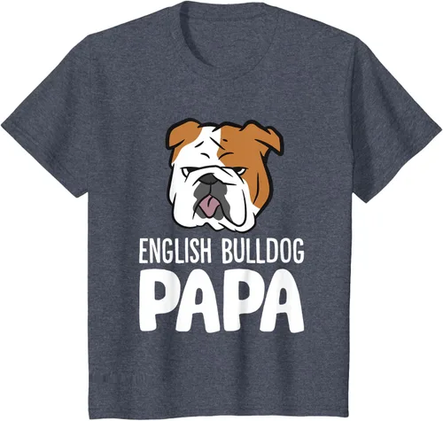 Vista 69 de Camiseta divertida de Bulldog Inglés para papá dueño de perro, Negro
