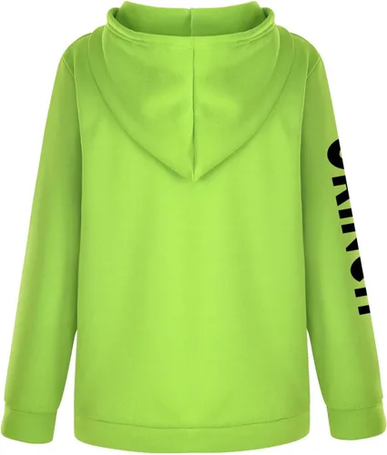 Vista 4 de Sweatshirt for Women Green Hoodies Sweaters Long Sleeve Shirts Merry Christmas Printed Pullover Blouse