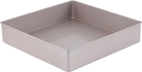 Vista 9 de CHEFMADE Bandeja para pastel rectangular de 8.7 pulgadas, utensilio de hornear antiadherente de fondo profundo para hornear en el horno (Oro champán)