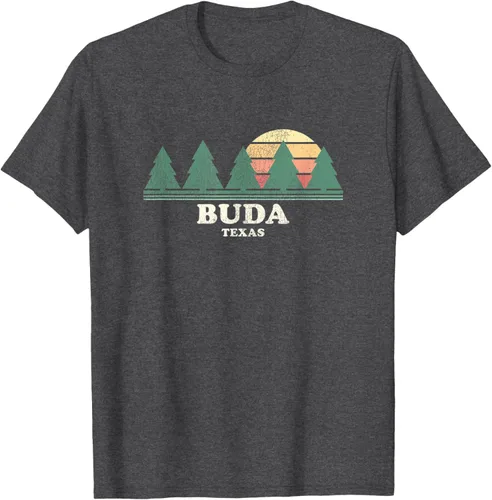 Vista 22 de Buda TX Vintage Throwback Tee Retro 70s Design T-Shirt