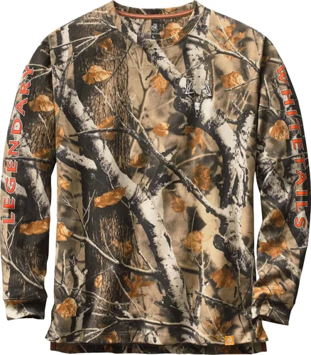Vista 18 de Legendary Whitetails Camiseta de manga larga para hombre con diseño gráfico, 100% algodón preencogido de alta calidad Negro