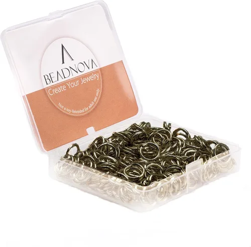 Vista 8 de BEADNOVA Anillos de salto negros de 0.157 in para hacer joyas, anillos abiertos para llaveros y reparación de collares (300 unidades)