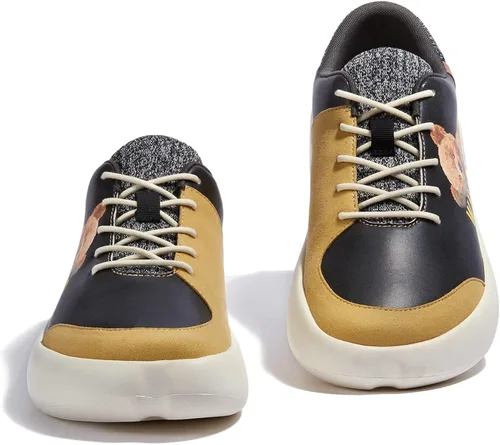 Vista 3 de UIN Zapatos deportivos de moda pintados artísticos para mujer, puntera ancha, con cordones, ligeros, cómodos, para caminar y viajar, Bartello