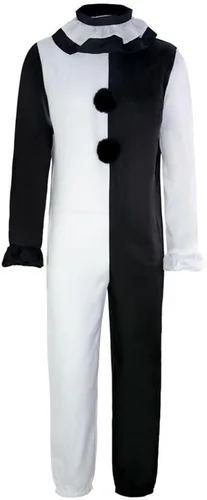 Vista 8 de JMOBEU Disfraz de cosplay de Terrifier, conjunto completo de Halloween con máscara