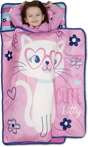 Vista 2 de Baby Boom Kids Nap Mat Set – Includes Pillow and Fleece Blanket